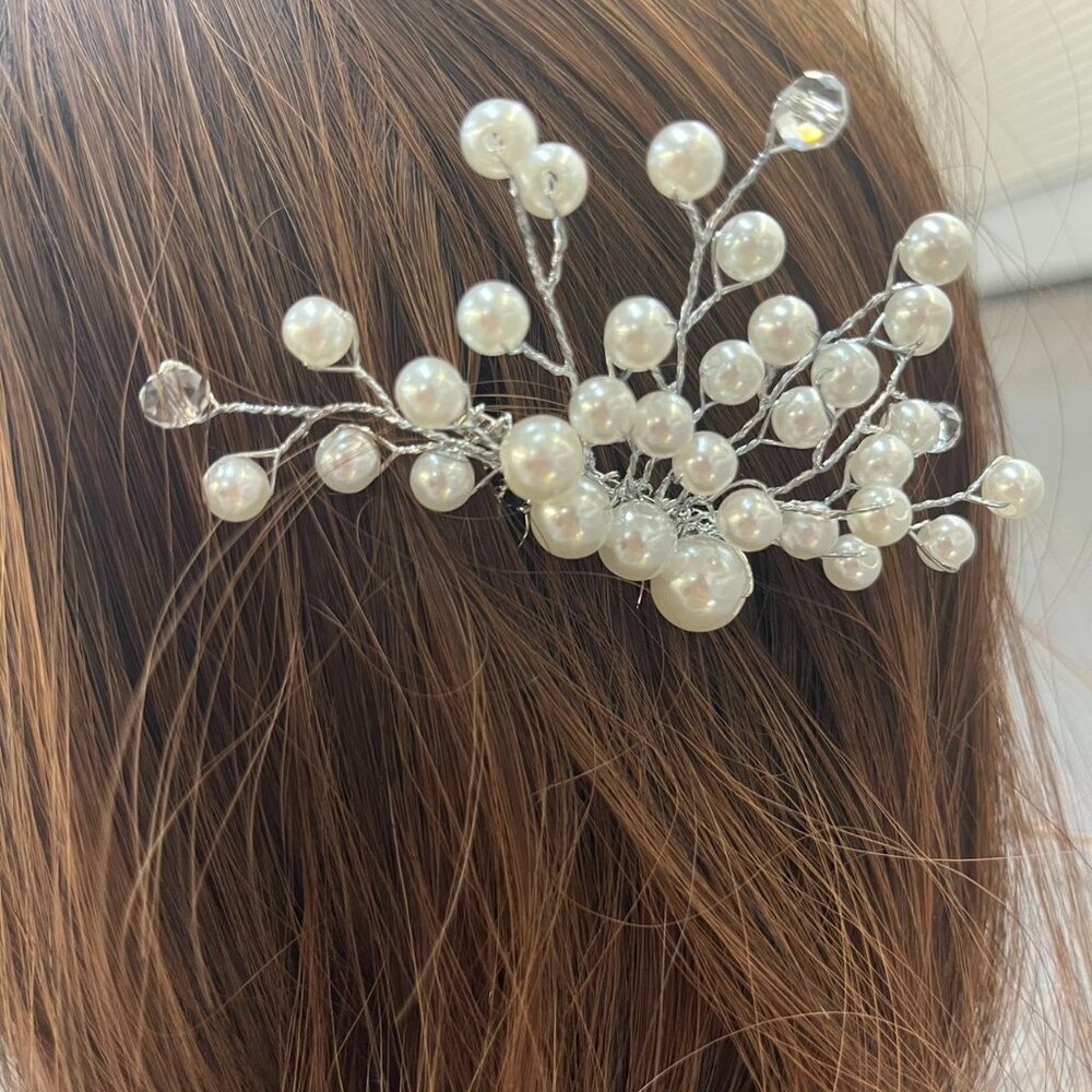 Latious Flower Bride Wedding Hair Comb